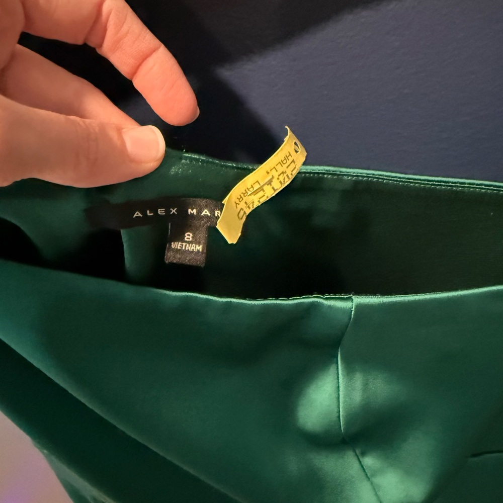Alex Marie One-Shoulder Green Dress - Picture 5 of 5